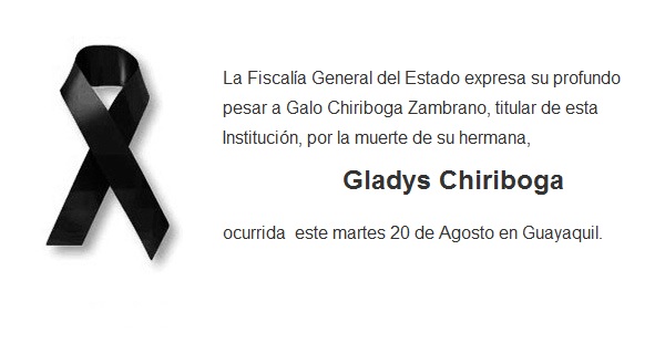 Fiscalía General del Estado  Mensaje de Condolencia