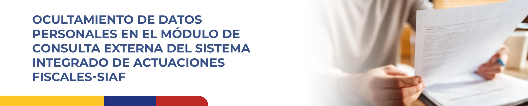 Ocultamiento de datos personales en el módulo de consulta externa del Sistema Integrado de Actuaciones Fiscales-SIAF